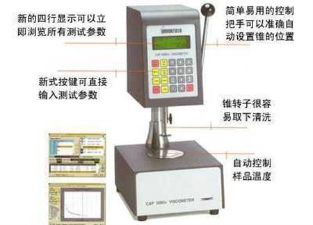 錐板粘度計面板功能介紹